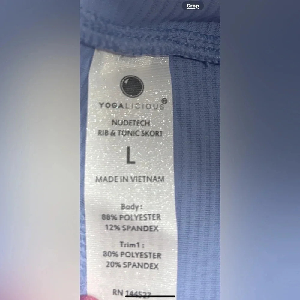 YOGALICIOUS Tennis Collection Nudetech Rib And Tonic Skort Women’s Size L NWT - Picture 7 of 9